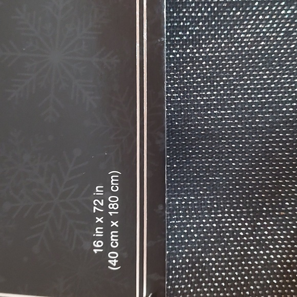 New Silver Metallic Decorative Table Runner by BH Beekman "Merry & Bright" 16x72 - Picture 3 of 7